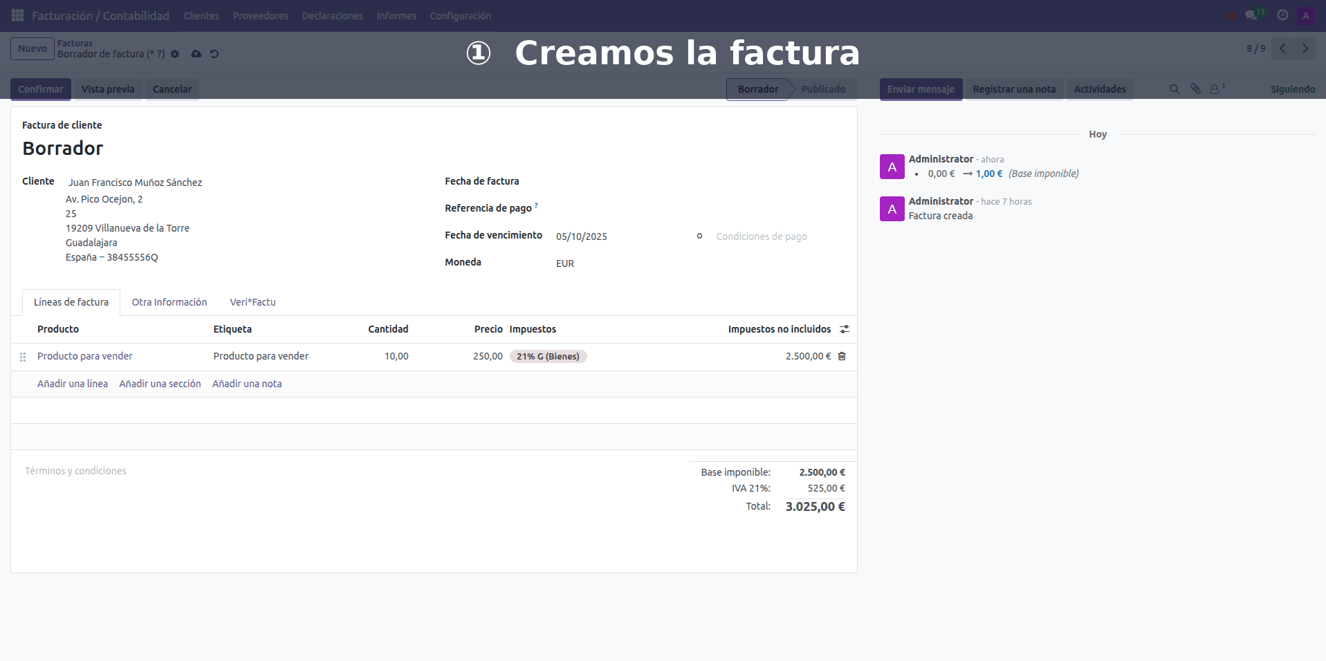 Demostración del programa VeriFactu